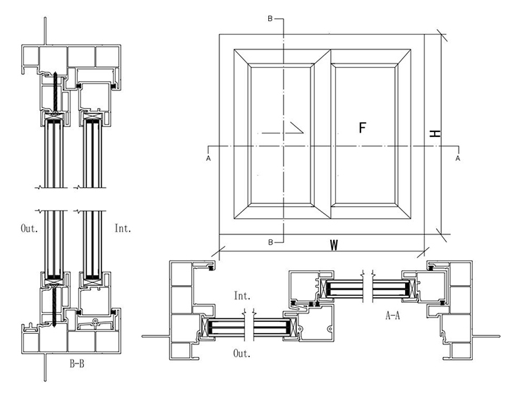 PVC Patio Door Profiles uPVC Sliding Garden Door North American Window